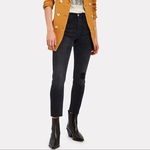 Re/Done High Rise Ankle Cropped Jeans (Redone)